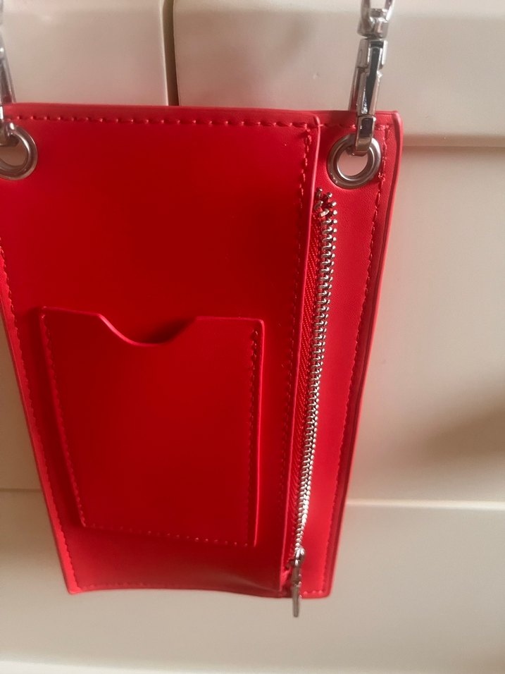 Kırmızı Renkli Telefon Çantası - Görsel 3