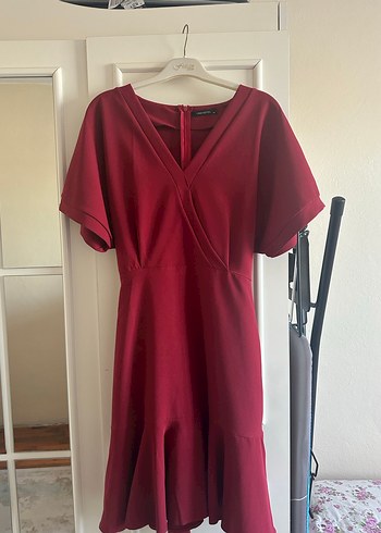 Bordo Mini Mezuniyet Elbisesi - Görsel 6