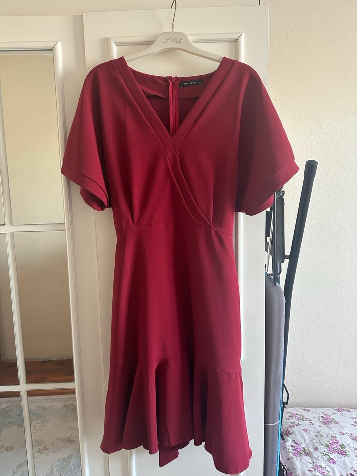 Bordo Mini Mezuniyet Elbisesi - Görsel 5