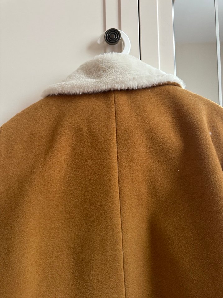 Kürklü Bej Kadın Kışlık Ceket - Görsel 5