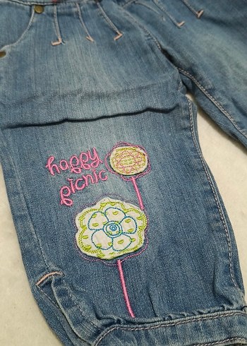 Nakışlı Kız Kot Pantolon - Görsel 2