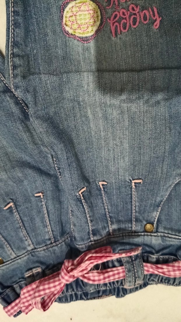 Nakışlı Kız Kot Pantolon - Görsel 4