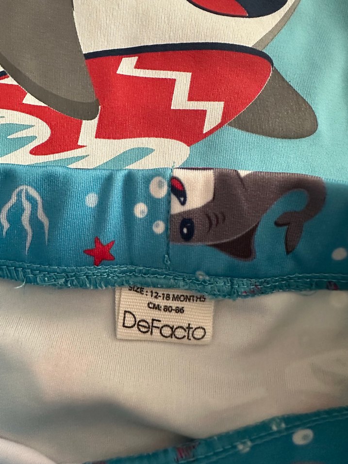 Uzun Kollu Köpekbalığı Desenli Erkek Mayo Takımı - Görsel 2