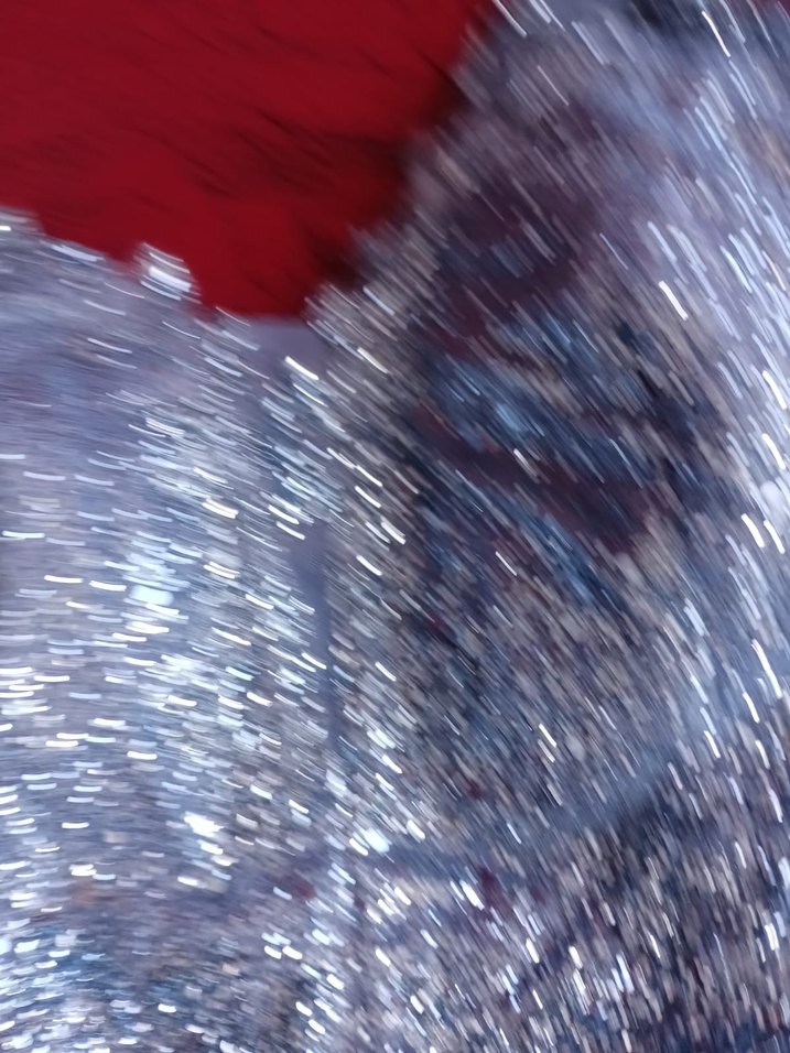 Uzun Kollu Mavi İşlemeli Nişan Elbisesi - Görsel 5