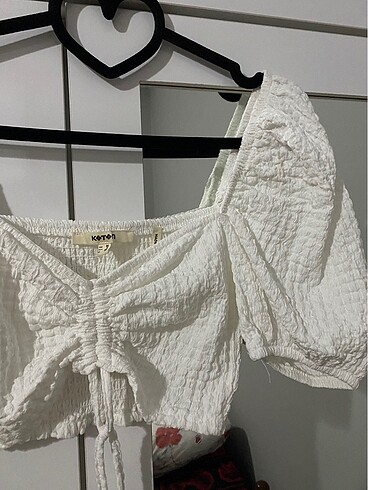 m Beden beyaz Renk Crop bluz