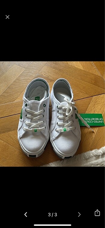37 Beden Benetton Etiketli Ayakkabı