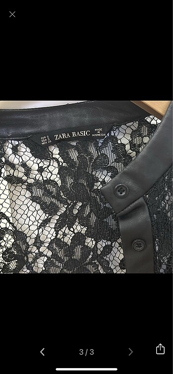s Beden Zara tül gömlek