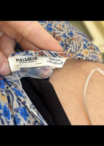 Pull and Bear Pull&Bear etnik desenli bohem tarz elbise
