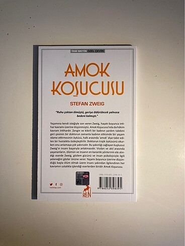  Amok Koşucusu - Stefan Zweig Ren Yayınları