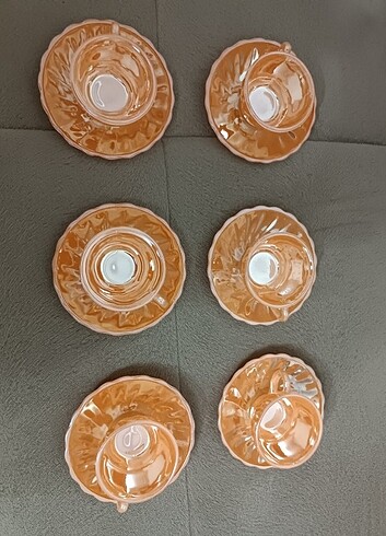 American Vintage Sarı Fincan Takımı 