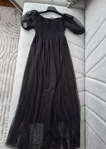 Diğer Kadın Siyah Uzun Gösterişli Elbise