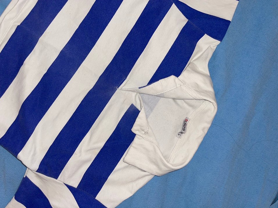 Mavi Beyaz Çizgili Erkek Polo Tişört - Görsel 2