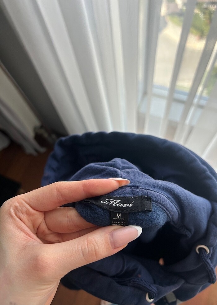 mavi hoodie - Görsel 2