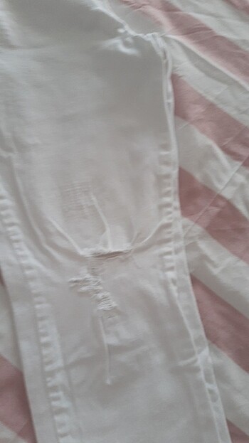 Likrali beyaz hamile pantolonu - Görsel 5