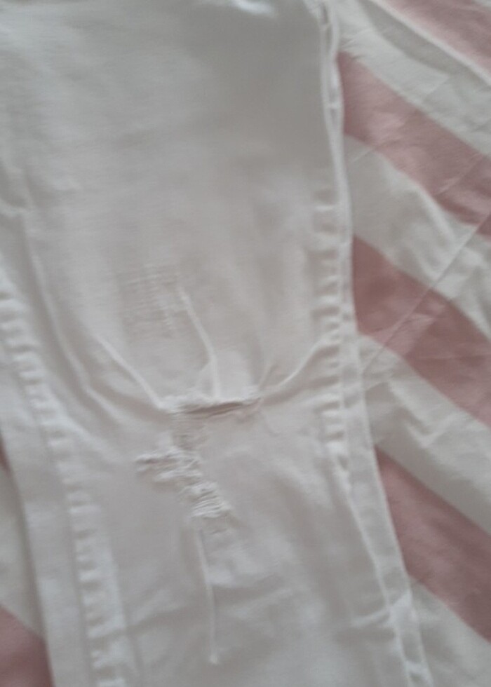 Likrali beyaz hamile pantolonu - Görsel 5