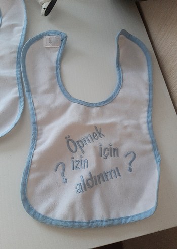 Bebek Önlüğü, Baskılı, Mavi - Görsel 2