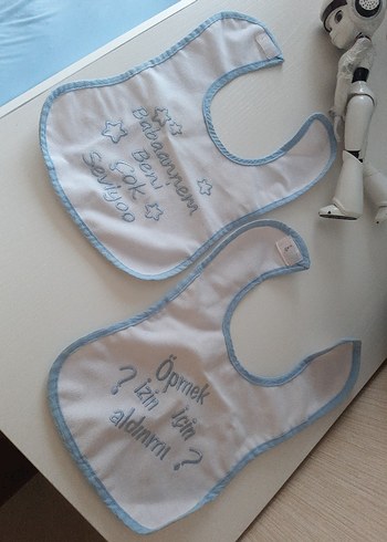 Bebek Önlüğü, Baskılı, Mavi - Görsel 4