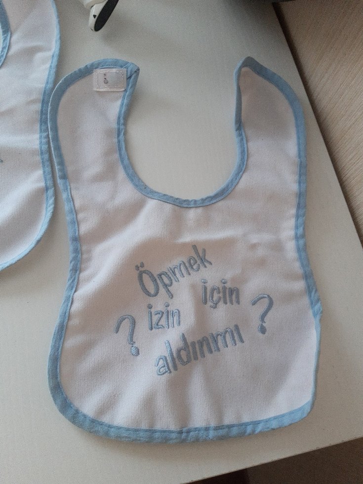 Bebek Önlüğü, Baskılı, Mavi - Görsel 2