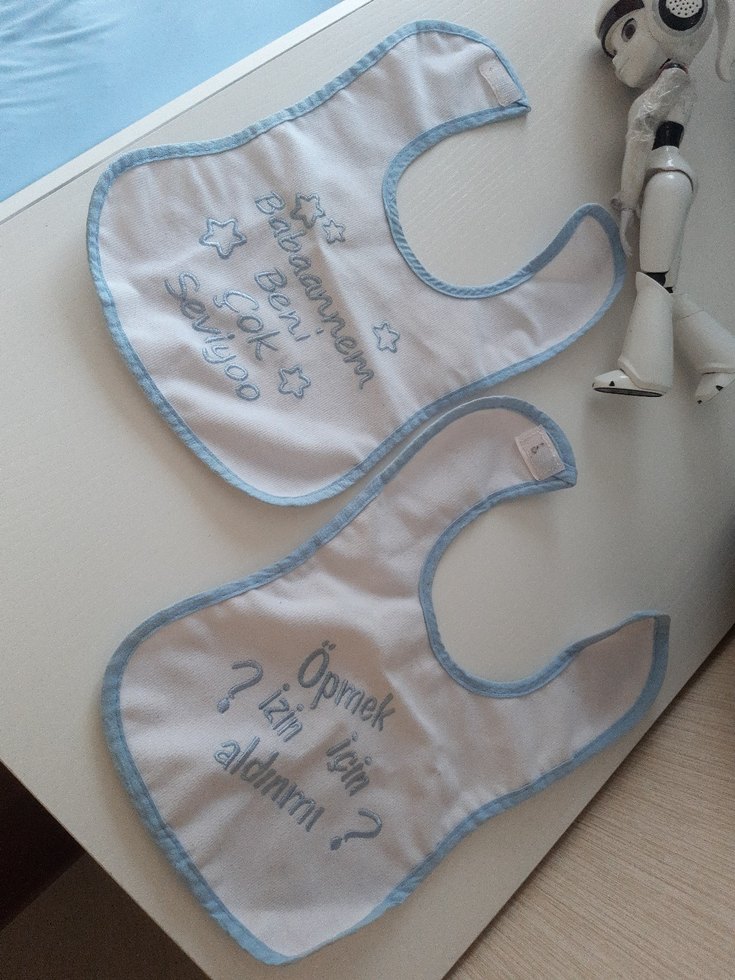 Bebek Önlüğü, Baskılı, Mavi - Görsel 4