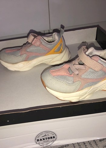 Kız Çocuk pudra Pembe Gri Cırtcırtlı Vicco Spor Ayakkabı - Görsel 3