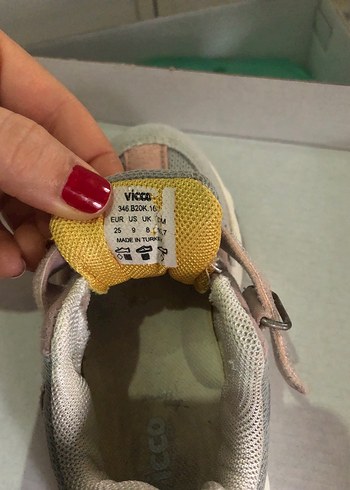 Kız Çocuk pudra Pembe Gri Cırtcırtlı Vicco Spor Ayakkabı - Görsel 8