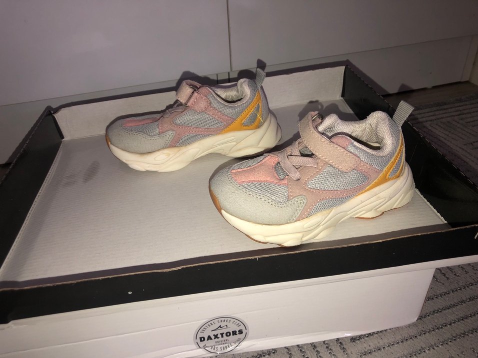 Kız Çocuk pudra Pembe Gri Cırtcırtlı Vicco Spor Ayakkabı - Görsel 3