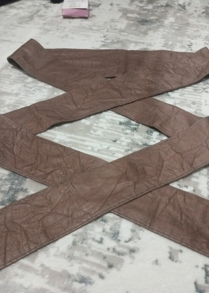 Deri kemer kahverengi  - Görsel 2