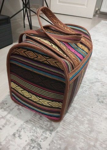 Renkli Bohem Kadın büyük Çantası - Görsel 4