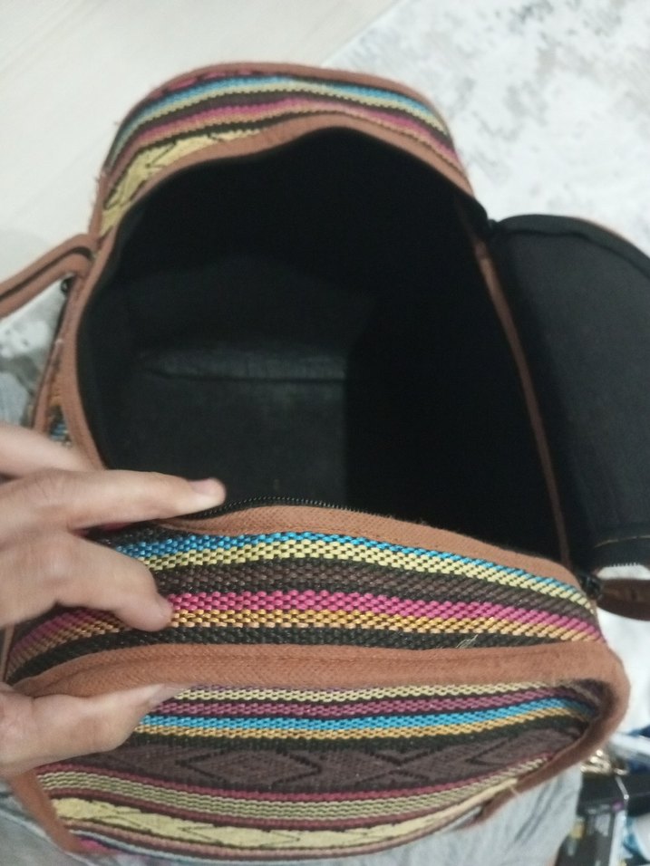 Renkli Bohem Kadın büyük Çantası - Görsel 5