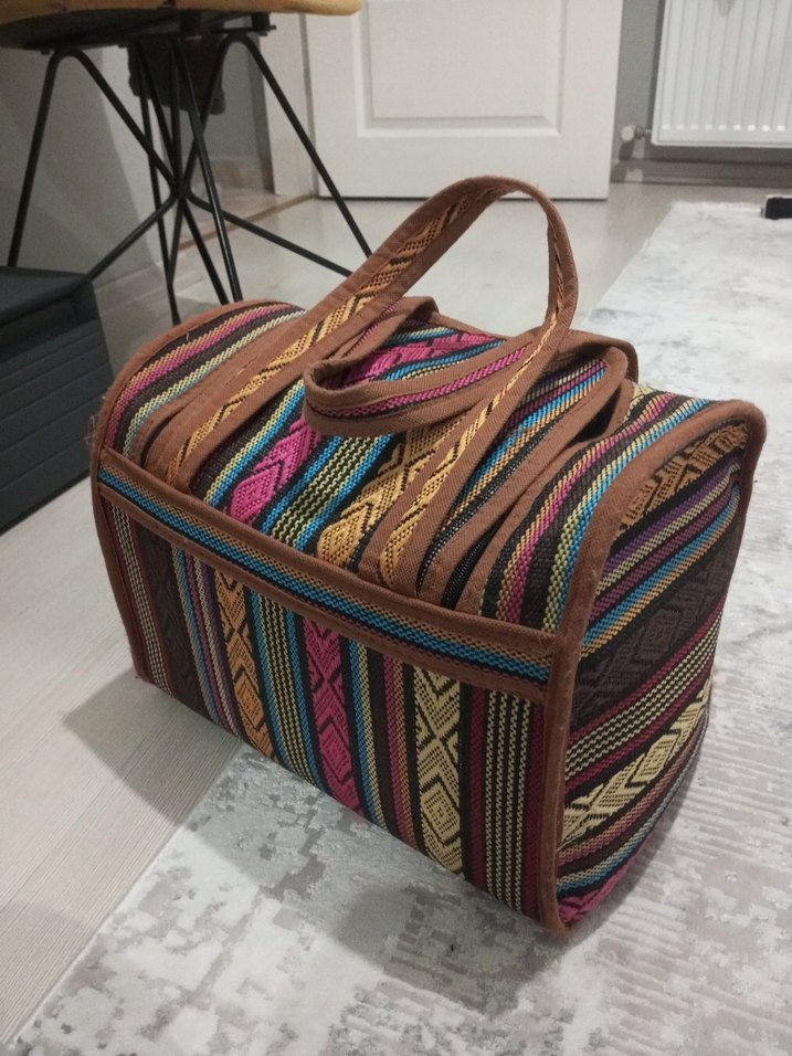 Renkli Bohem Kadın büyük Çantası - Görsel 2