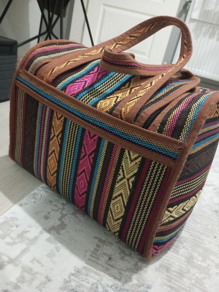 Renkli Bohem Kadın büyük Çantası - Görsel 3