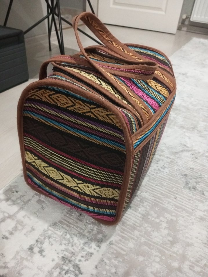 Renkli Bohem Kadın büyük Çantası - Görsel 4