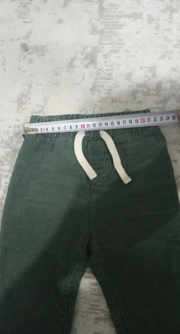 Erkek Çocuk Regular Fit Yeşil kadife Pantolon - Görsel 4