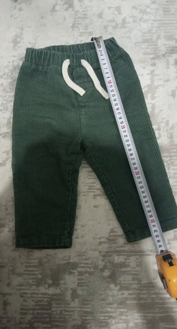 Erkek Çocuk Regular Fit Yeşil kadife Pantolon - Görsel 3