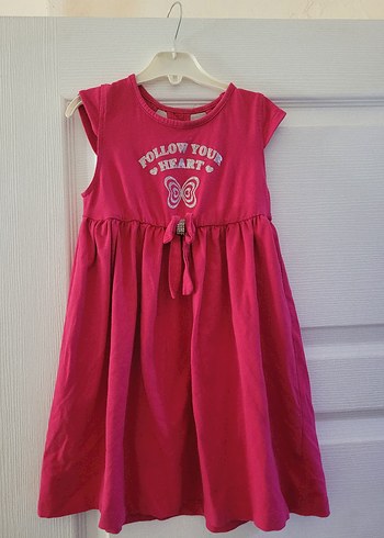 Pembe Kız Çocuk Fırfırlı Elbise