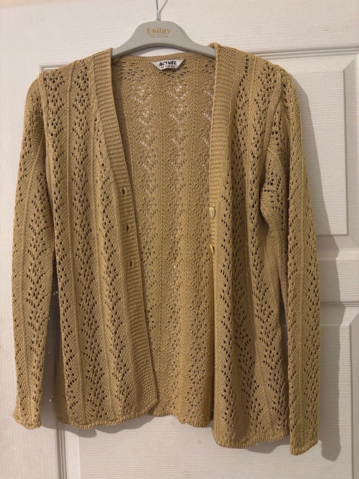 Bej Triko Kadın Hırka - Görsel 2