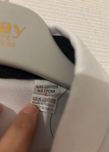Düğmeli Beyaz Erkek Polo Yaka Tişört - Görsel 4