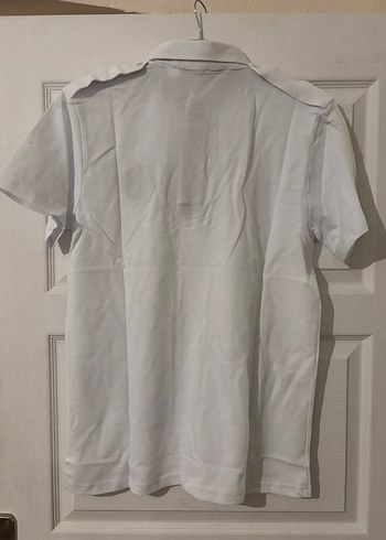 Düğmeli Beyaz Erkek Polo Yaka Tişört - Görsel 3