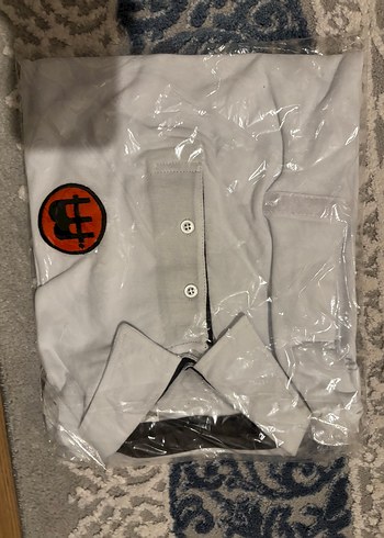 Düğmeli Beyaz Erkek Polo Yaka Tişört - Görsel 6