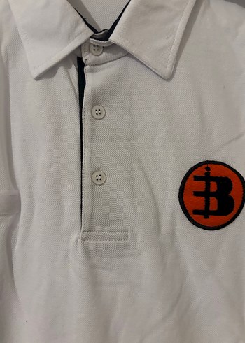 Düğmeli Beyaz Erkek Polo Yaka Tişört - Görsel 2