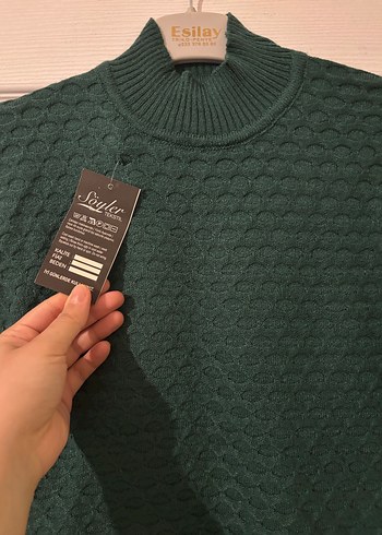 Yeşil Balıkçı Yaka Kadın Triko Kazak - Görsel 2