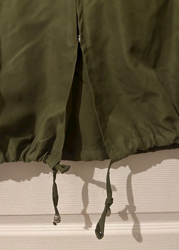 Uzun Kesim Fermuarlı Haki Kabanı - Görsel 5