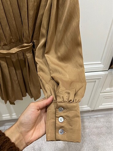 xs Beden camel Renk Bluz kumaşı çok kaliteli
