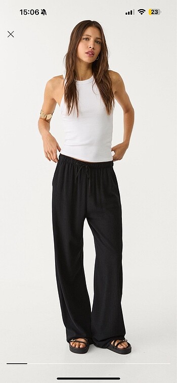 Stradivarius keten pantolon