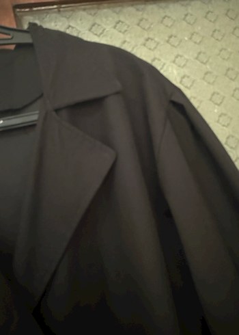 universal Beden siyah Renk Düğmeli Siyah Keten Kadın Blazer