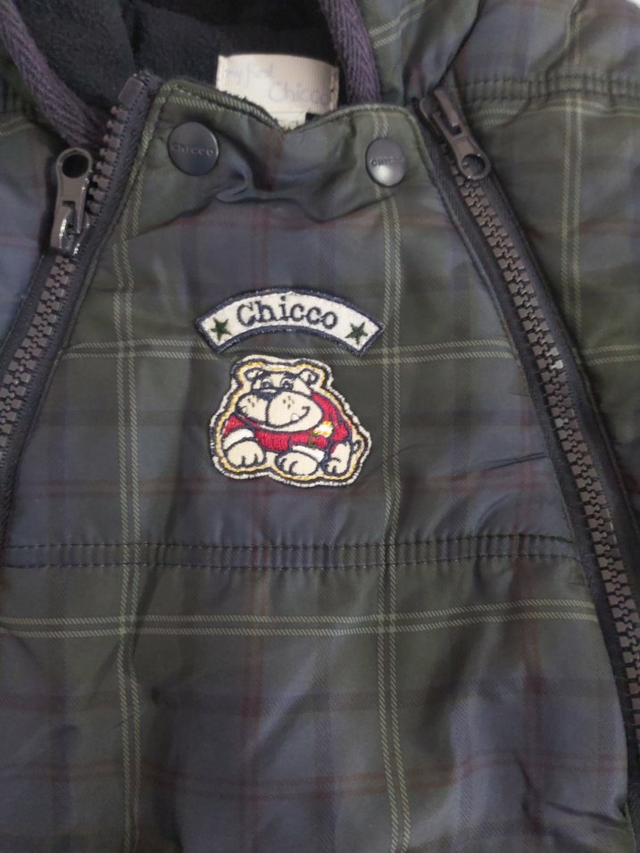 Kapüşonlu Fermuarlı Gri Bebek Tulumu mont tulum - Görsel 2