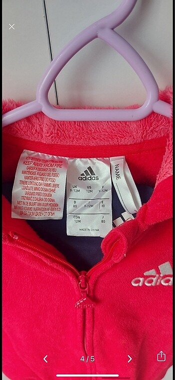 9 Ay Beden pembe Renk Adidas eşortman