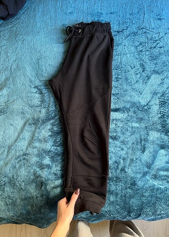 Kadın Siyah İpli Rahat Kesim Eşofman - Görsel 2