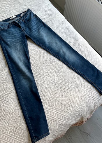 Mango Kadın Mavi Denim Jean Pantolon - Görsel 2