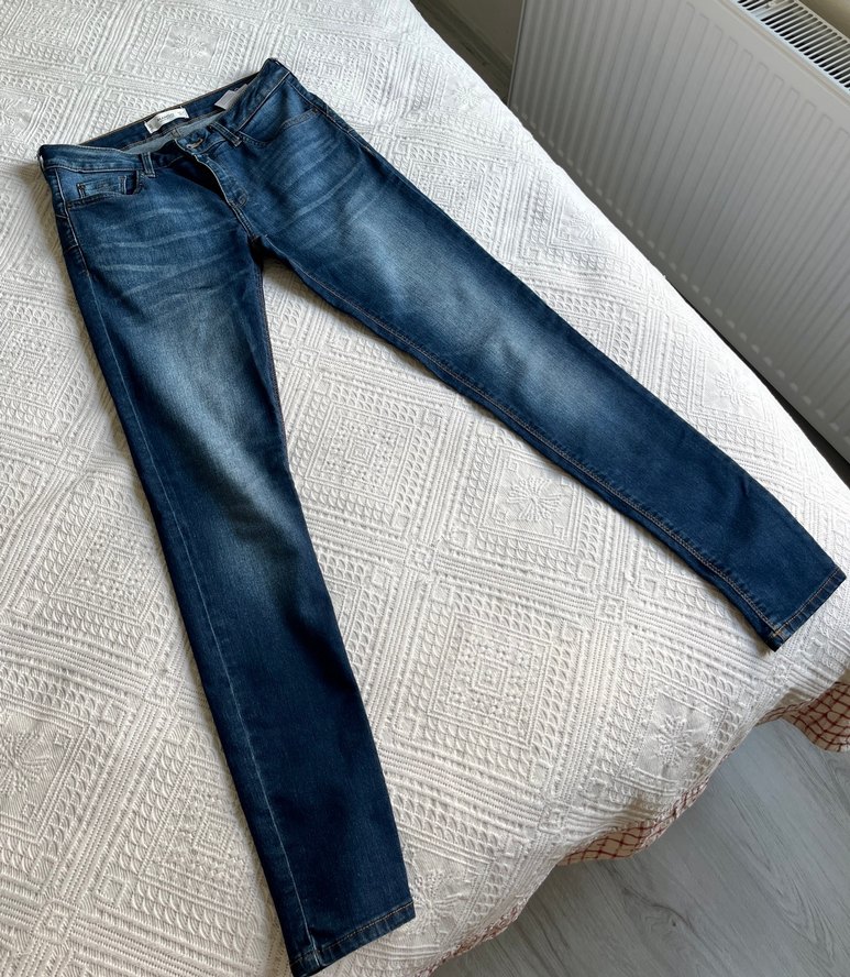 Mango Kadın Mavi Denim Jean Pantolon - Görsel 2